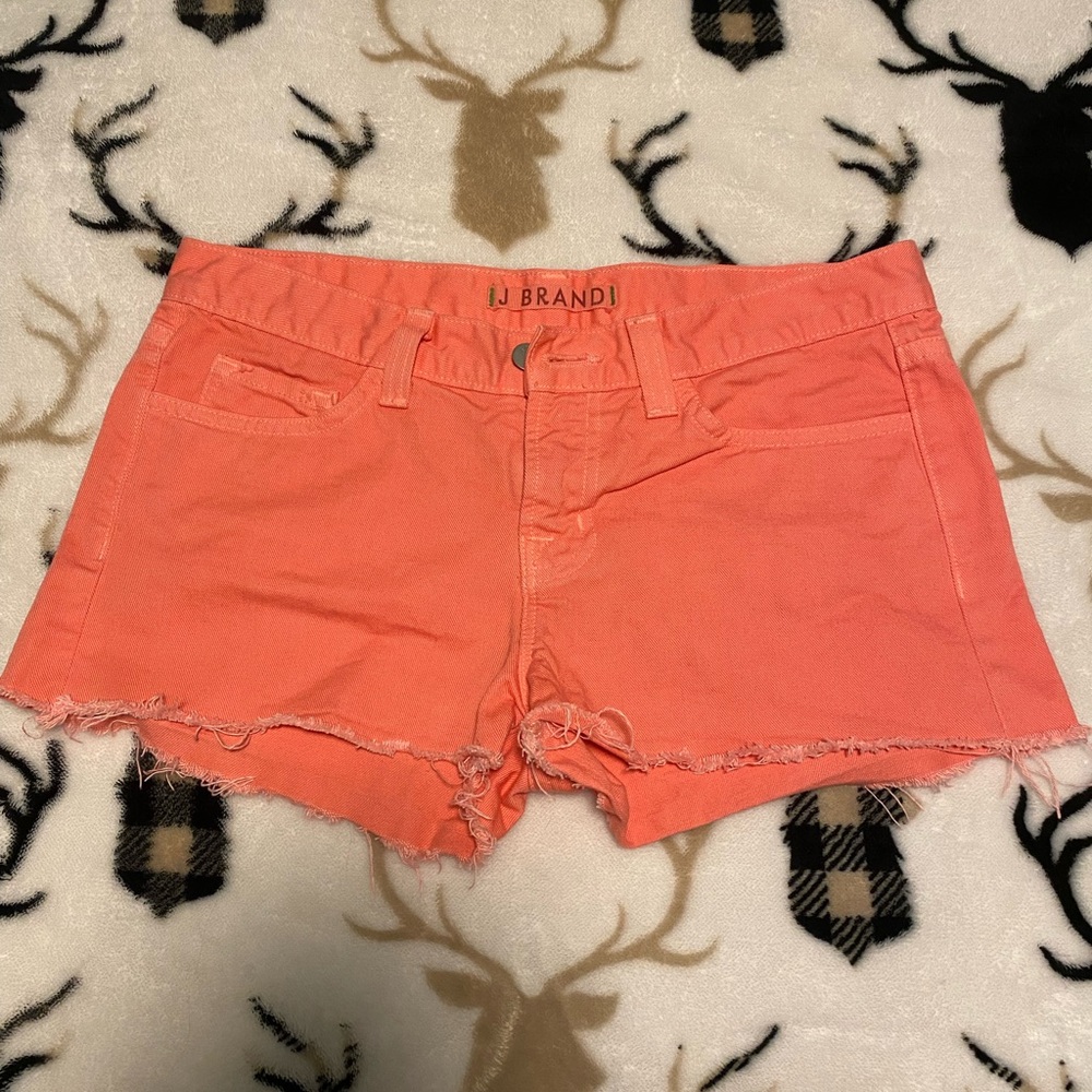 J Brand Pink Jean Shorts Distressed Cut-Off